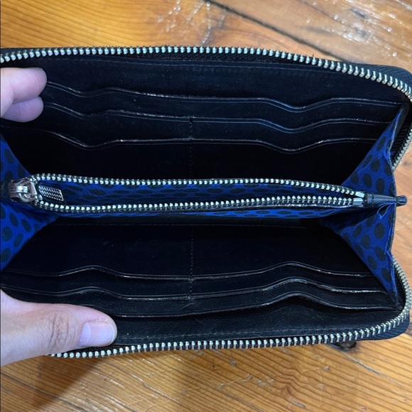 Rebecca Minkoff Black Leather Long Zippered Wallet - Picture 7 of 11